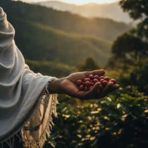 grãos de café da Etiópia colhidos em Yirgacheffe