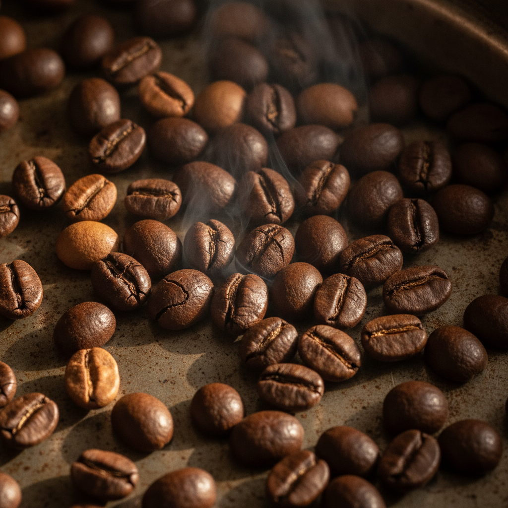 Primeira e segunda quebra ao torrar cafe em casa